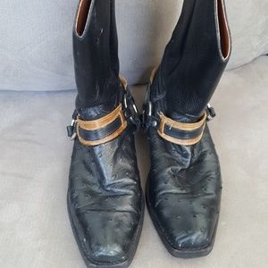 Men's Sz 10.5 Ostrich cowboy boots